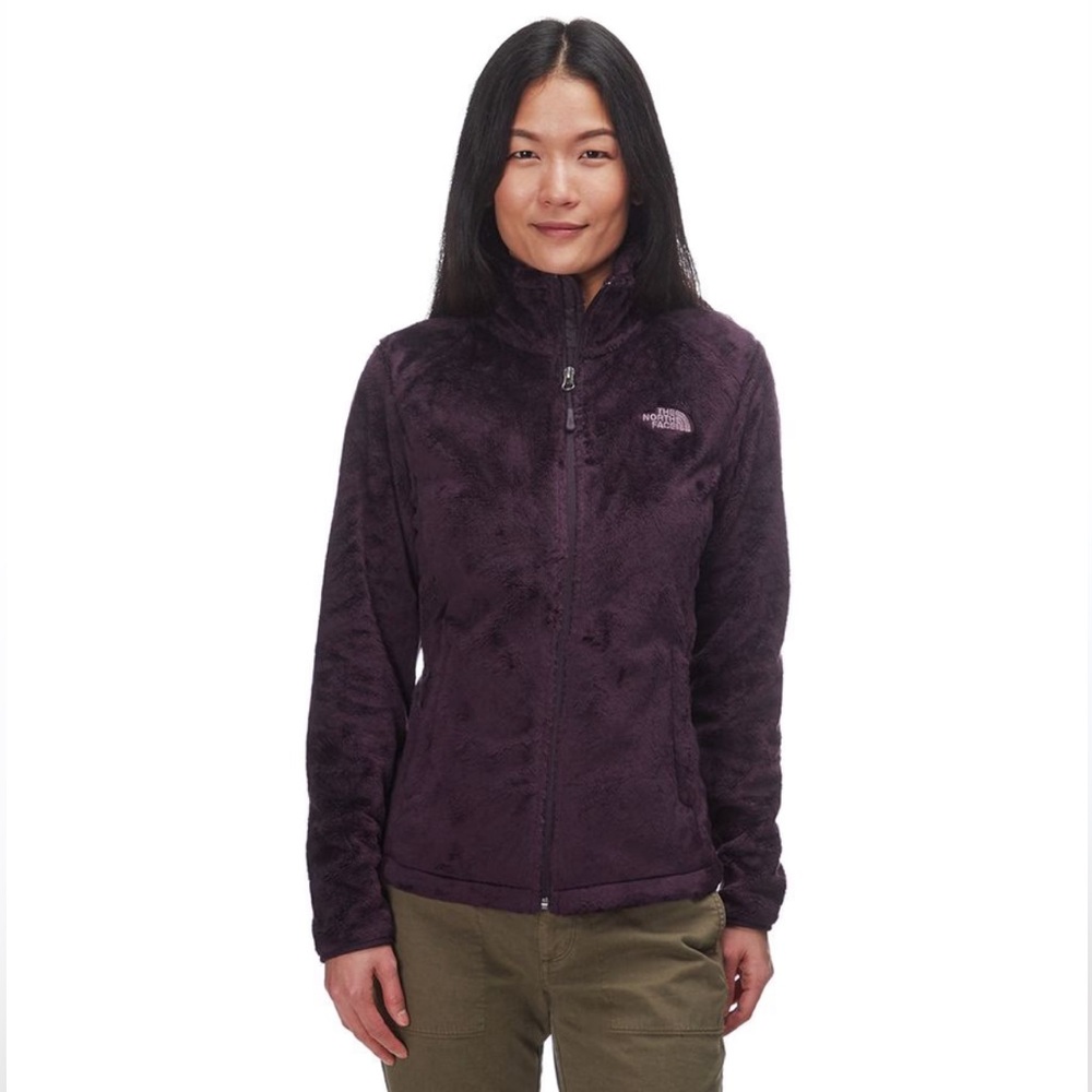 THE NORTH FACE Osito Fleece Jacket Womens Plum Purple Full Zip Soft Plush Cozy S